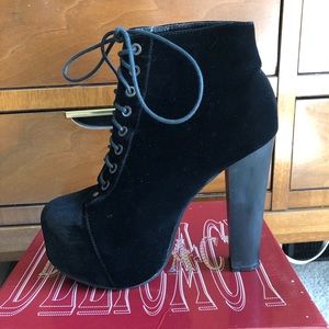 Black Velvet Boots